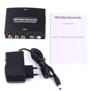 1080P HD HDMI to YPbPr Video and R/L Audio Adapter Converter(Black)