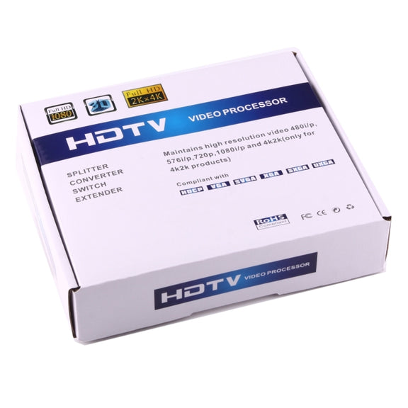 1080P HD HDMI to YPbPr Video and R/L Audio Adapter Converter(Black)
