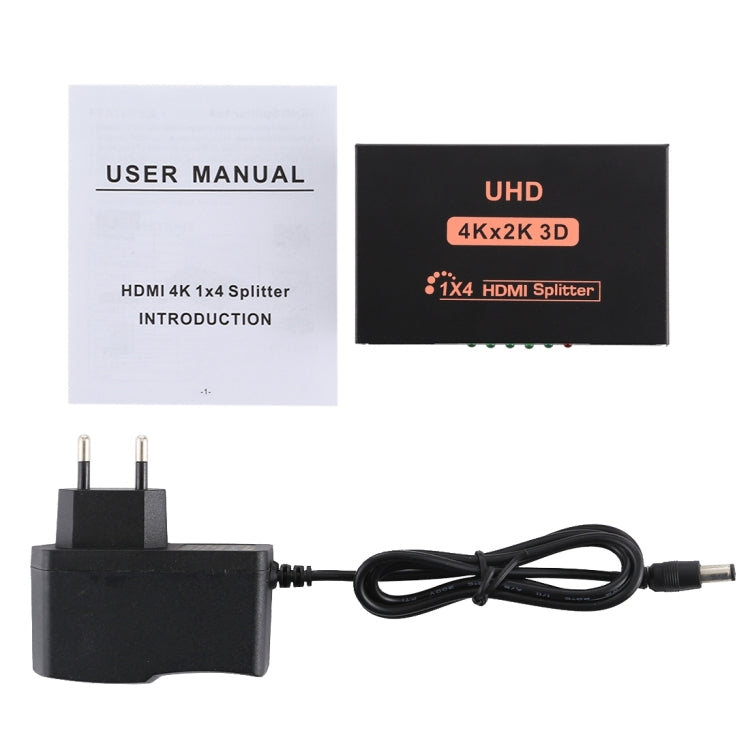 CY10 UHD 4K x 2K 3D 1 x 4 HDMI Splitter (US Plug)