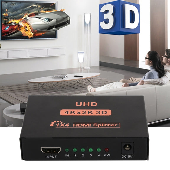 CY10 UHD 4K x 2K 3D 1 x 4 HDMI Splitter (AU Plug)