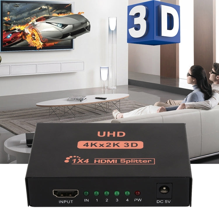 CY10 UHD 4K x 2K 3D 1 x 4 HDMI Splitter (AU Plug)