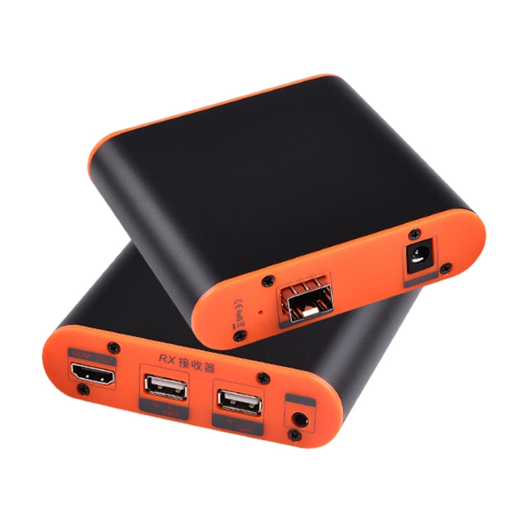 OPT882-KVM HDMI Extender (Receiver & Sender) Fiber Optic Extender with USB Port and KVM Function, Transmission Distance: 20KM (AU Plug)