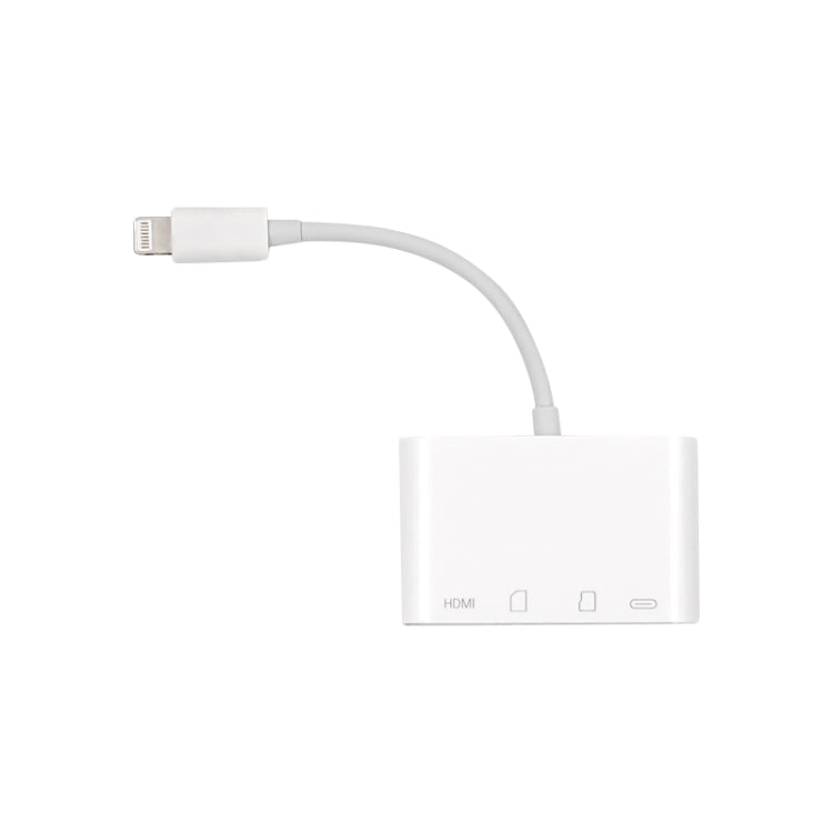 NK-103C 4 In 1 8 Pin to HDMI Multi-function Mobile Phone Converter Adapter (White)