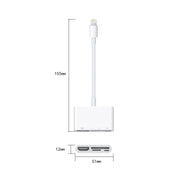 NK-103C 4 In 1 8 Pin to HDMI Multi-function Mobile Phone Converter Adapter (White)