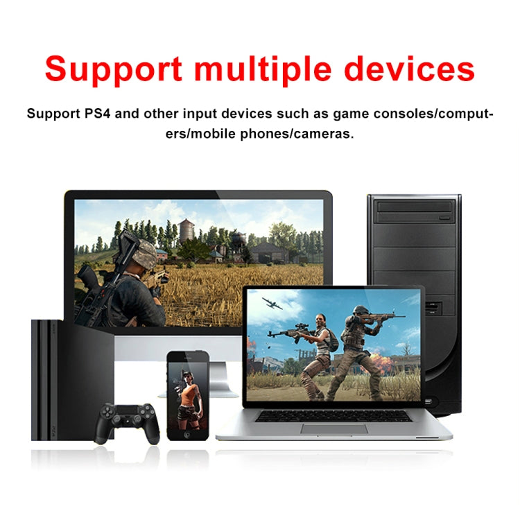 Z35 HDMI Female + Mic to HDMI Female + Audio + USB HD Video & Audio Capture Card with Loop
