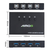 AIMOS AM-KM404K USB2.0 4 In 4 Out Switcher