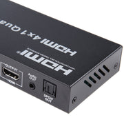 4 in 1 Out HDMI Quad Multi-viewer with Seamless Switcher, UK Plug