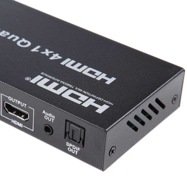 4 in 1 Out HDMI Quad Multi-viewer with Seamless Switcher, US Plug