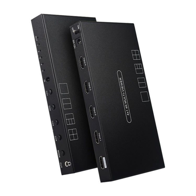 Measy MV4341 4K 30Hz 4 In 1 Out HDMI Quad Screen Splitter, Plug Type: EU Plug (Black)