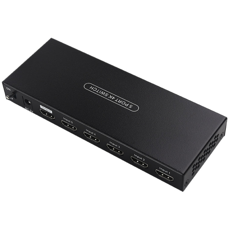 Measy SWH4651 4K 60Hz 5 In 1 Out HDMI Converter Switcher, Plug Type: EU Plug (Black)