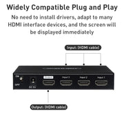Measy SWH4631 4K 60Hz 3 In 1 Out HDMI Converter Switcher, Plug Type: EU Plug (Black)
