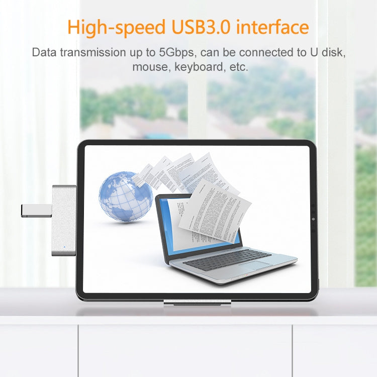 HW-TC29 4 In 1 Type-C / USB-C Multifunctional Extension HUB Adapter iPad Pro Hub (Silver)