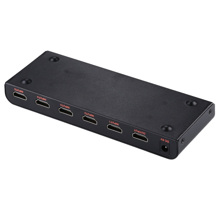 5X1 4K/60Hz HDMI 2.0 Switch with Remote Control, EU Plug