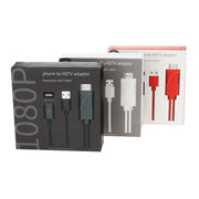 USB Male + USB 2.0 Female to HDMI Phone to HDTV Adapter Cable(Red)