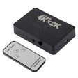 4K 3 Ports HDMI Switch with Remote Control - Switch by PMC TechLife | Online Shopping South Africa | PMC TechLife | Buy Now Pay Later Mobicred