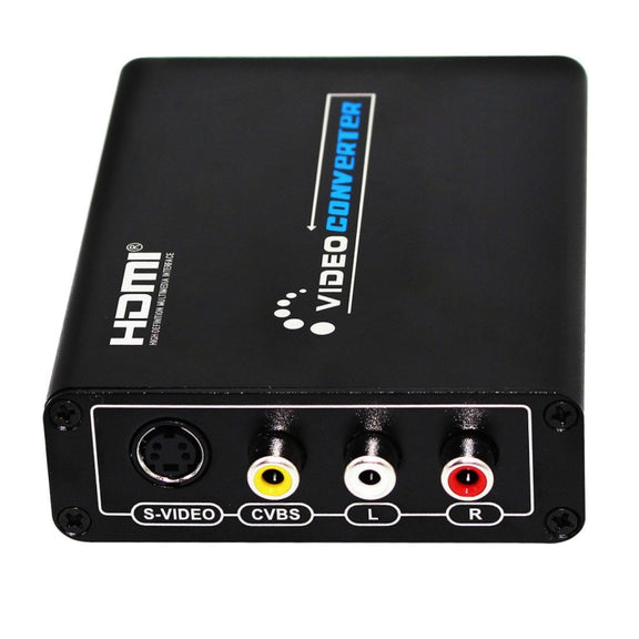 HDMI to Composite / AV S-Video Converter RCA CVBS/L/R Video Converter Adapter, US Plug