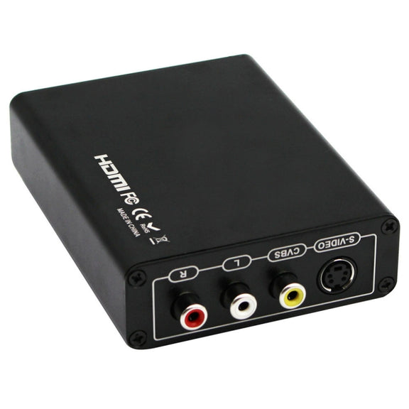 HDMI to Composite / AV S-Video Converter RCA CVBS/L/R Video Converter Adapter, US Plug