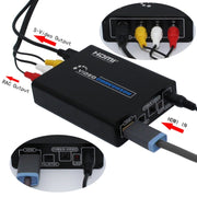 HDMI to Composite / AV S-Video Converter RCA CVBS/L/R Video Converter Adapter, UK Plug