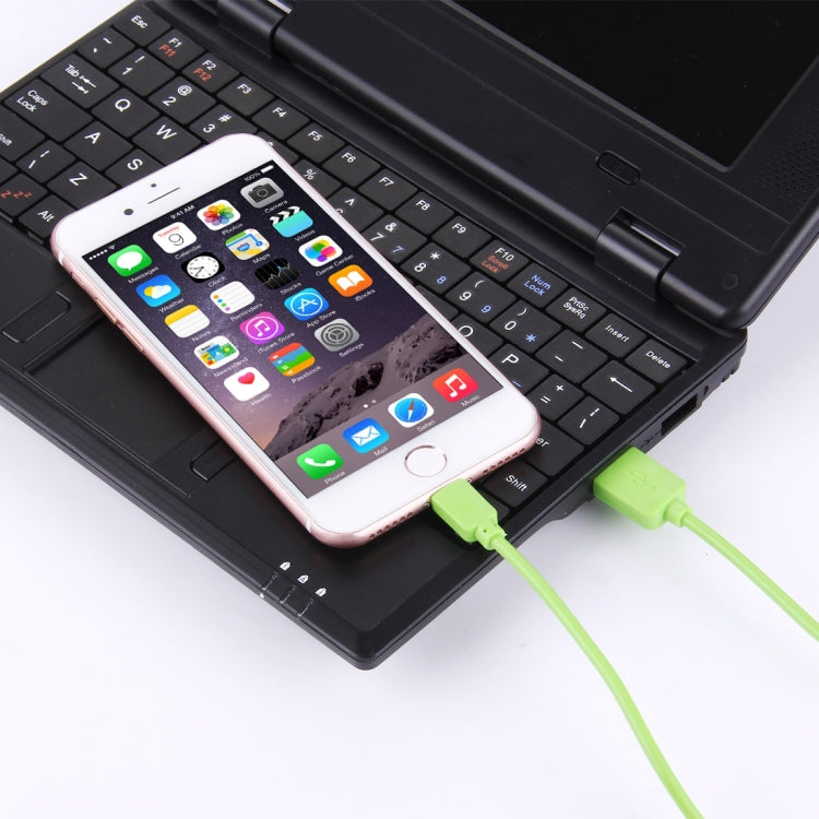 HAWEEL 1m High Speed 35 Cores 8 Pin to USB Sync Charging Cable for iPhone, iPad(Green)
