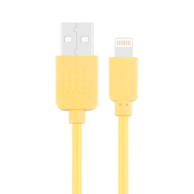HAWEEL 1m High Speed 35 Cores 8 Pin to USB Sync Charging Cable for iPhone, iPad(Yellow)
