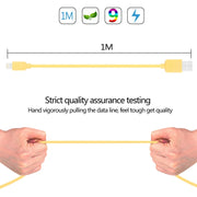 HAWEEL 1m High Speed 35 Cores 8 Pin to USB Sync Charging Cable for iPhone, iPad(Yellow)