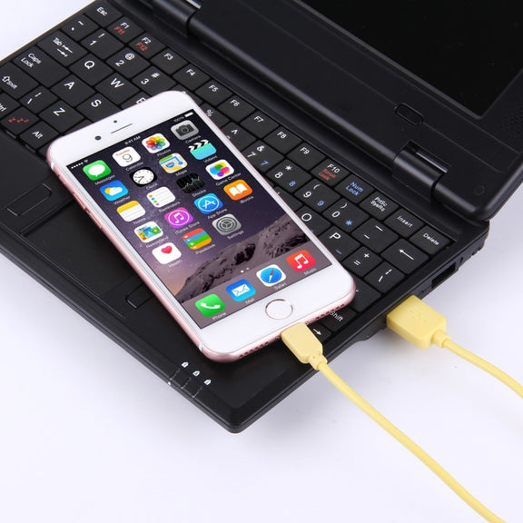 HAWEEL 1m High Speed 35 Cores 8 Pin to USB Sync Charging Cable for iPhone, iPad(Yellow)
