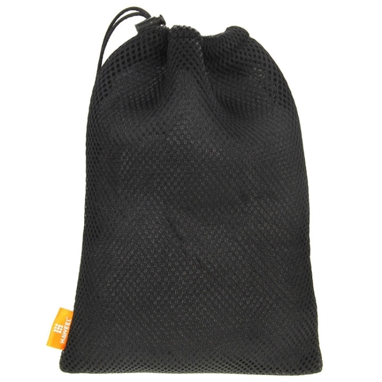 HAWEEL Nylon Mesh Drawstring Pouch Bag with Stay Cord for up to 7.9 inch Screen iPad and Tablet, Size: 24cm x 16cm(Black)