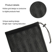 HAWEEL Nylon Mesh Drawstring Pouch Bag with Stay Cord for up to 7.9 inch Screen iPad and Tablet, Size: 24cm x 16cm(Black)