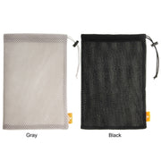 HAWEEL Nylon Mesh Drawstring Pouch Bag with Stay Cord for up to 7.9 inch Screen iPad and Tablet, Size: 24cm x 16cm(Black)