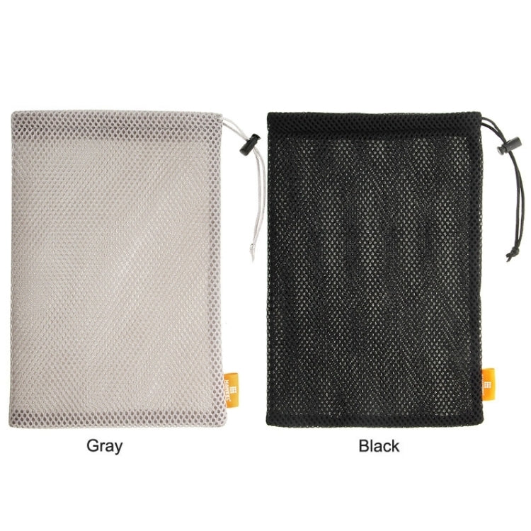 HAWEEL Nylon Mesh Drawstring Pouch Bag with Stay Cord for up to 7.9 inch Screen iPad and Tablet, Size: 24cm x 16cm(Black)