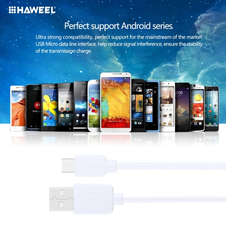 5 PCS HAWEEL 1m High Speed Micro USB to USB Data Sync Charging Cable Kits, For Samsung, Huawei, Xiaomi, LG, HTC and other Smartphones