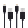 2 PCS HAWEEL 1m High Speed 8 pin to USB Sync and Charging Cable Kit for iPhone, iPad(Black) - Normal Style Cable by PMC TechLife | Online Shopping South Africa | PMC TechLife | Buy Now Pay Later Mobicred