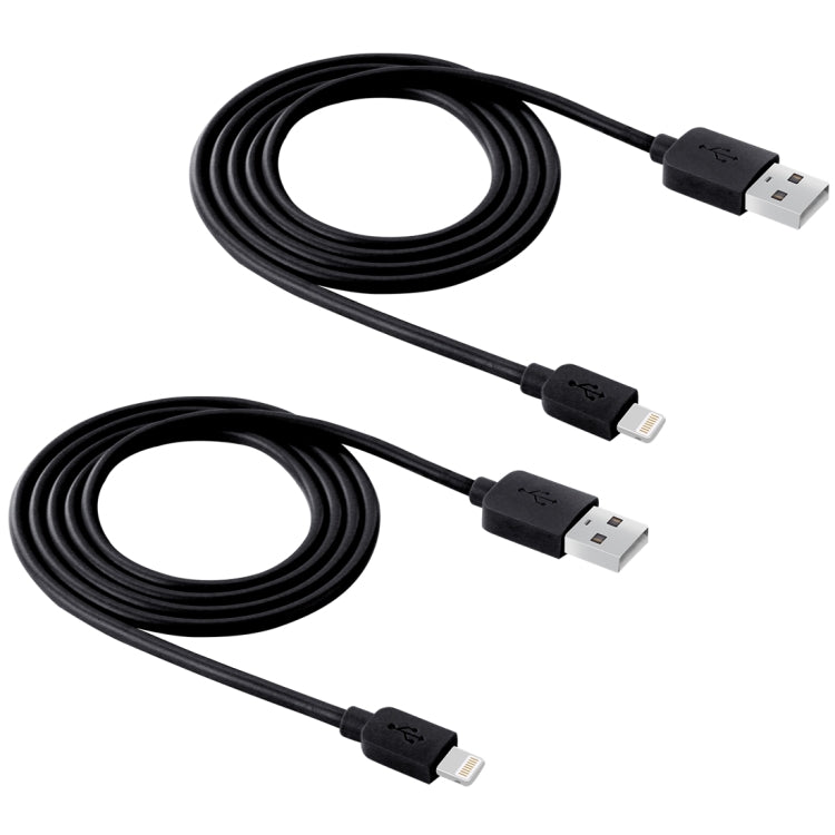 2 PCS HAWEEL 1m High Speed 8 pin to USB Sync and Charging Cable Kit for iPhone, iPad(Black)
