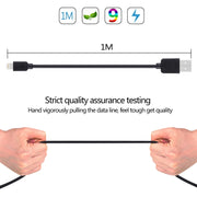2 PCS HAWEEL 1m High Speed 8 pin to USB Sync and Charging Cable Kit for iPhone, iPad(Black)