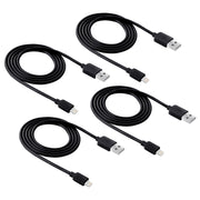4 PCS HAWEEL 1m High Speed 8 pin to USB Sync and Charging Cable Kit for iPhone, iPad(Black)
