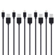 5 PCS HAWEEL 1m High Speed 8 pin to USB Sync and Charging Cable Kit for iPhone, iPad(Black) - Normal Style Cable by PMC TechLife | Online Shopping South Africa | PMC TechLife | Buy Now Pay Later Mobicred