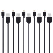 5 PCS HAWEEL 1m High Speed 8 pin to USB Sync and Charging Cable Kit for iPhone, iPad(Black)