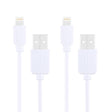 2 PCS HAWEEL 1m High Speed 8 pin to USB Sync and Charging Cable Kit for iPhone, iPad(White) - Normal Style Cable by PMC TechLife | Online Shopping South Africa | PMC TechLife | Buy Now Pay Later Mobicred