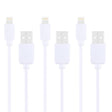 3 PCS HAWEEL 1m High Speed 8 pin to USB Sync and Charging Cable Kit for iPhone, iPad(White) - Normal Style Cable by PMC TechLife | Online Shopping South Africa | PMC TechLife | Buy Now Pay Later Mobicred