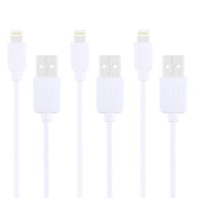 3 PCS HAWEEL 1m High Speed 8 pin to USB Sync and Charging Cable Kit for iPhone, iPad(White)
