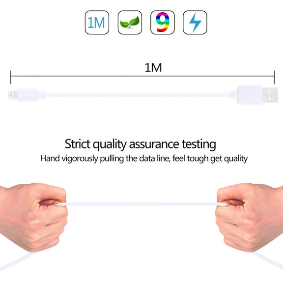 3 PCS HAWEEL 1m High Speed 8 pin to USB Sync and Charging Cable Kit for iPhone, iPad(White)