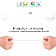 4 PCS HAWEEL 1m High Speed 8 pin to USB Sync and Charging Cable Kit for iPhone, iPad(White)