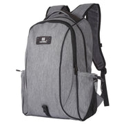 HAWEEL 14W Foldable Removable Solar Power Outdoor Portable Canvas Dual Shoulders Laptop Backpack, USB Output: 5V 2.1A Max(Grey)