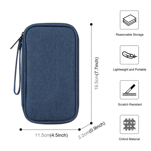 HAWEEL Electronic Organizer Storage Bag for Cellphones, Power Bank, Cables, Mouse, Earphones(Dark Blue)