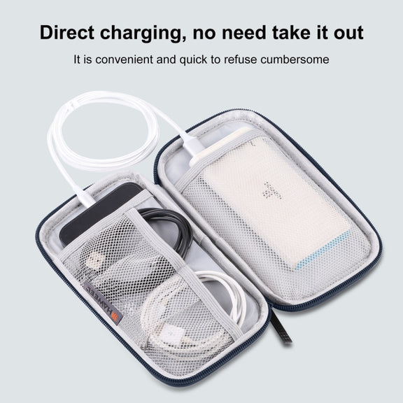 HAWEEL Electronic Organizer Storage Bag for Cellphones, Power Bank, Cables, Mouse, Earphones(Dark Blue)