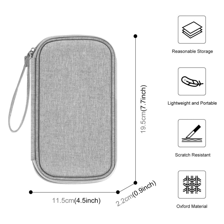 HAWEEL Electronic Organizer Storage Bag for Cellphones, Power Bank, Cables, Mouse, Earphones(Grey)