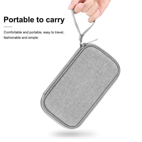 HAWEEL Electronic Organizer Storage Bag for Cellphones, Power Bank, Cables, Mouse, Earphones(Grey)