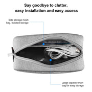 HAWEEL Electronics Organizer Storage Bag for Charger, Power Bank, Cables, Mouse, Earphones, Size: L(Grey)