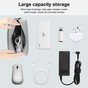 HAWEEL Electronics Organizer Storage Bag for Charger, Power Bank, Cables, Mouse, Earphones, Size: L(Grey)
