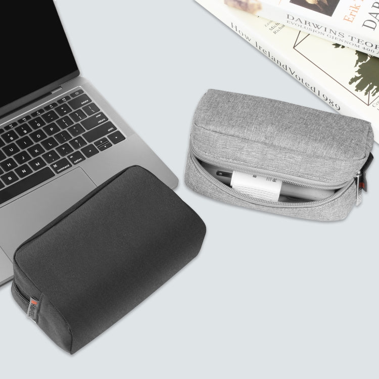 HAWEEL Electronics Organizer Storage Bag for Charger, Power Bank, Cables, Mouse, Earphones, Size: L(Grey)